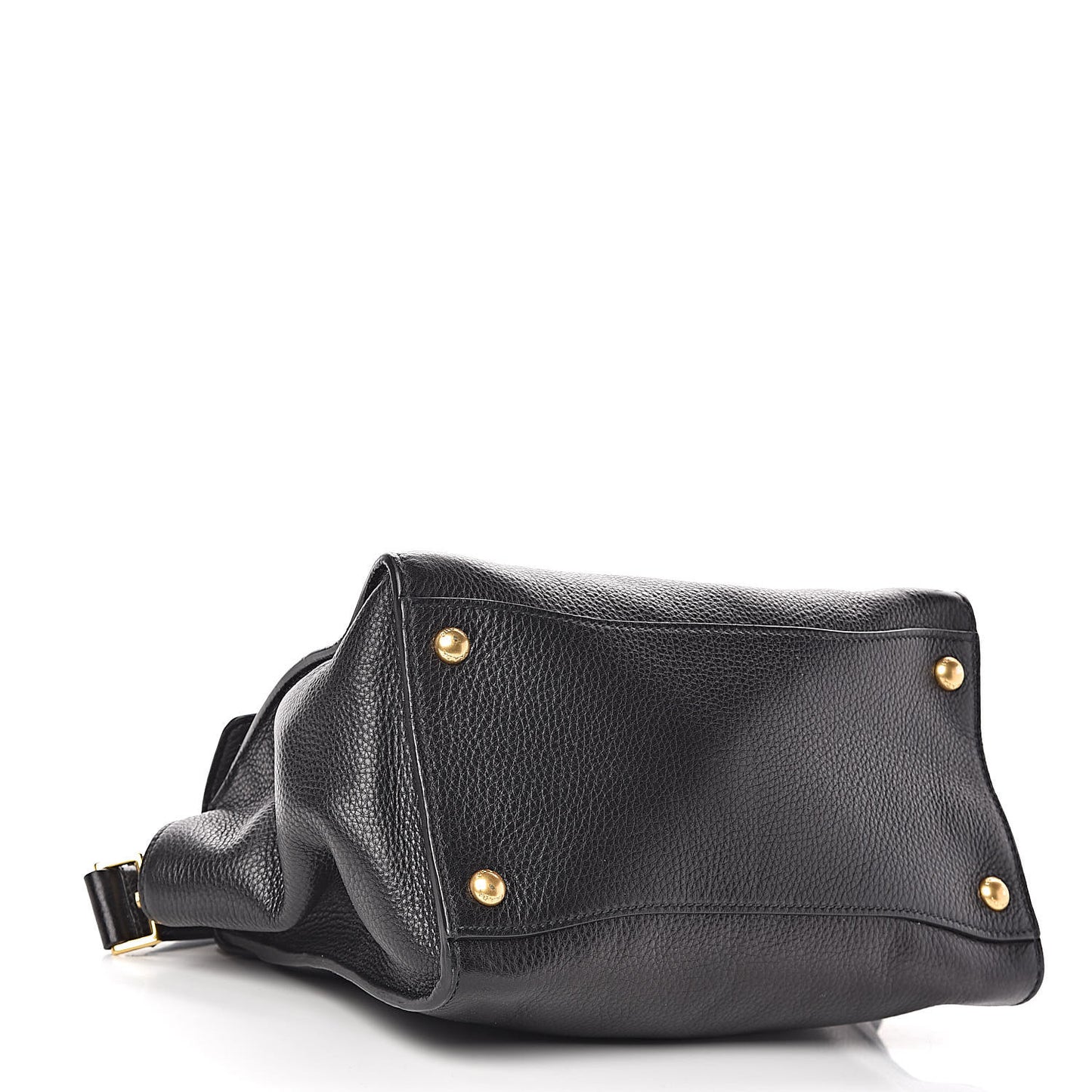 Vitello Daino Sound Twin Pocket Satchel Black