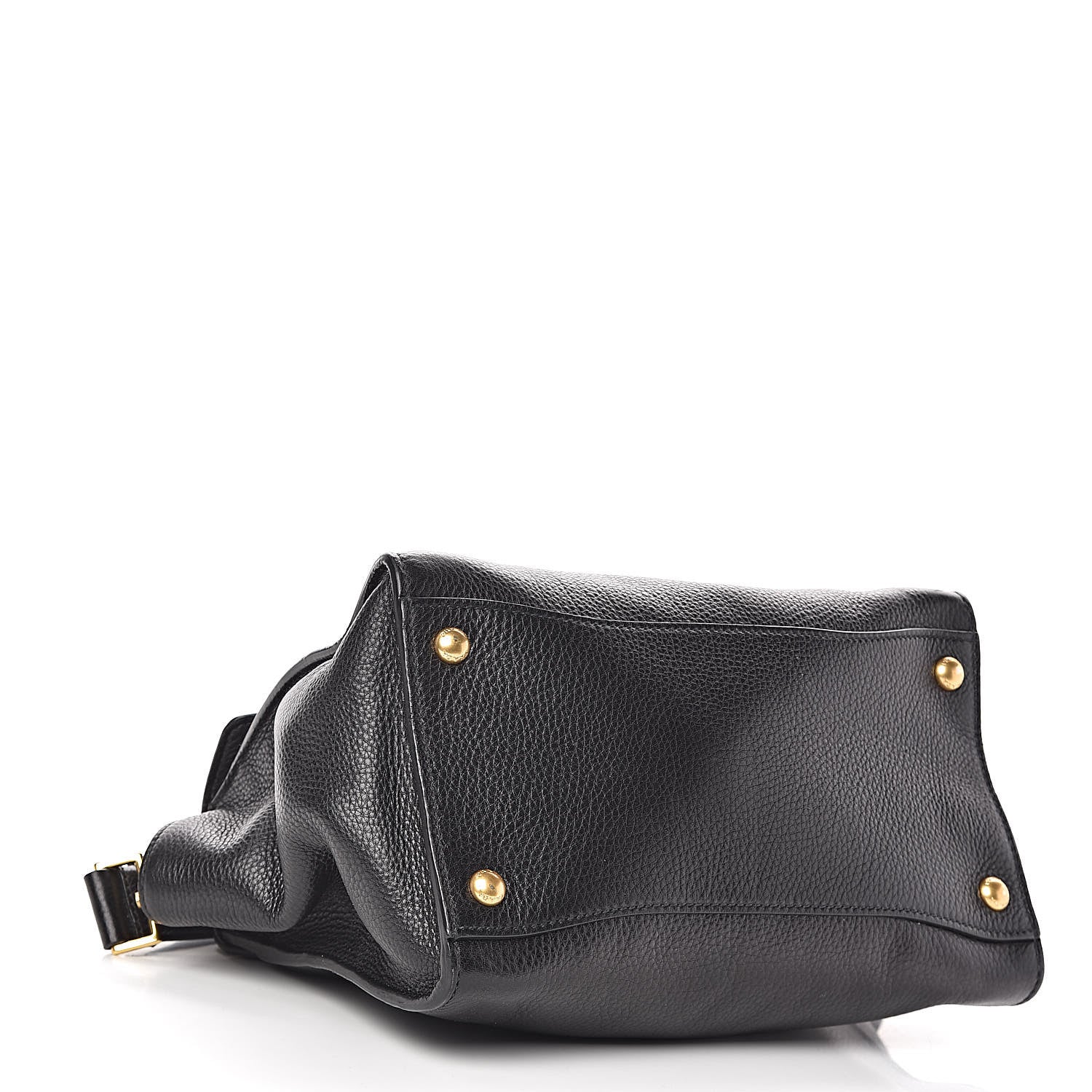 Prada Vitello Daino Sound Twin Pocket Satchel Black 4 of 9