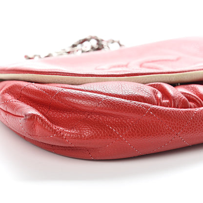Chanel Lambskin Half Moon Wallet On Chain WOC Red 8 of 12
