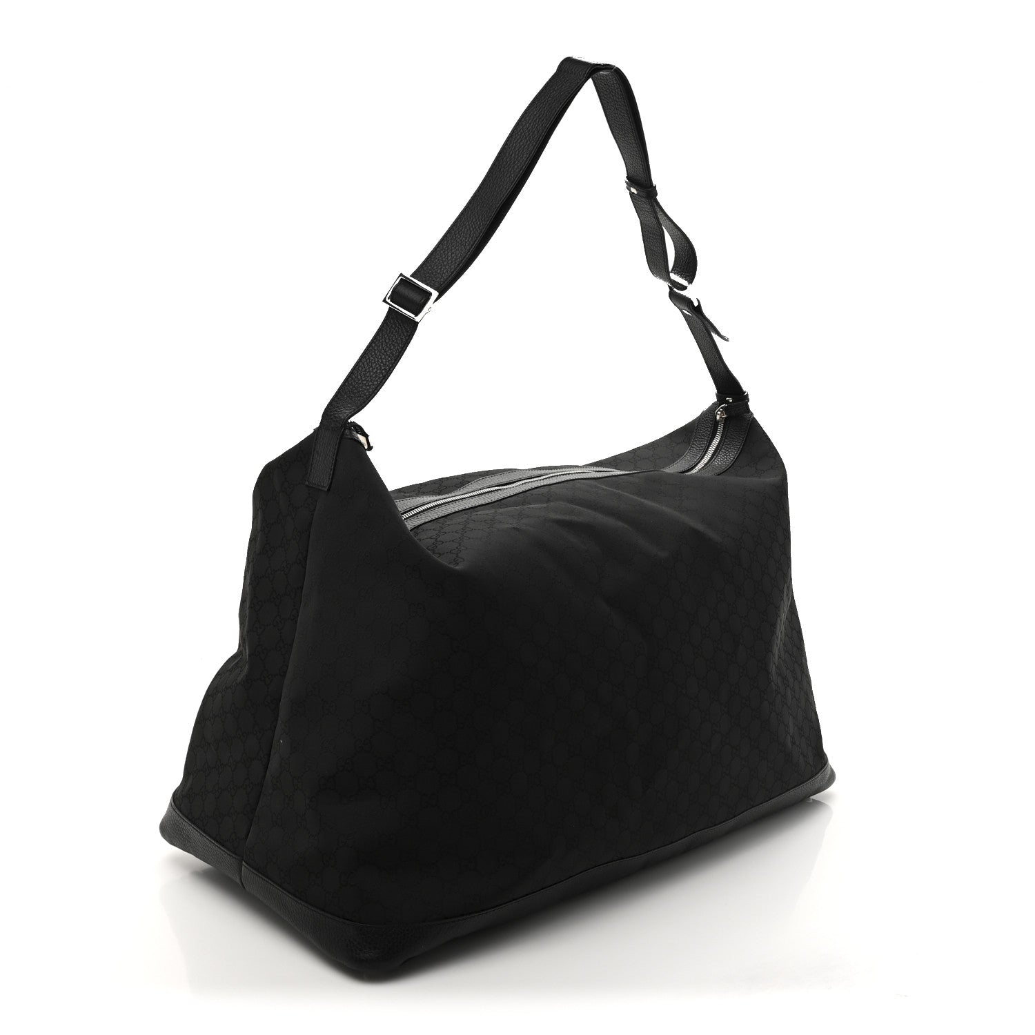 Gucci Nylon Monogram Travel Hobo Black 2 of 10
