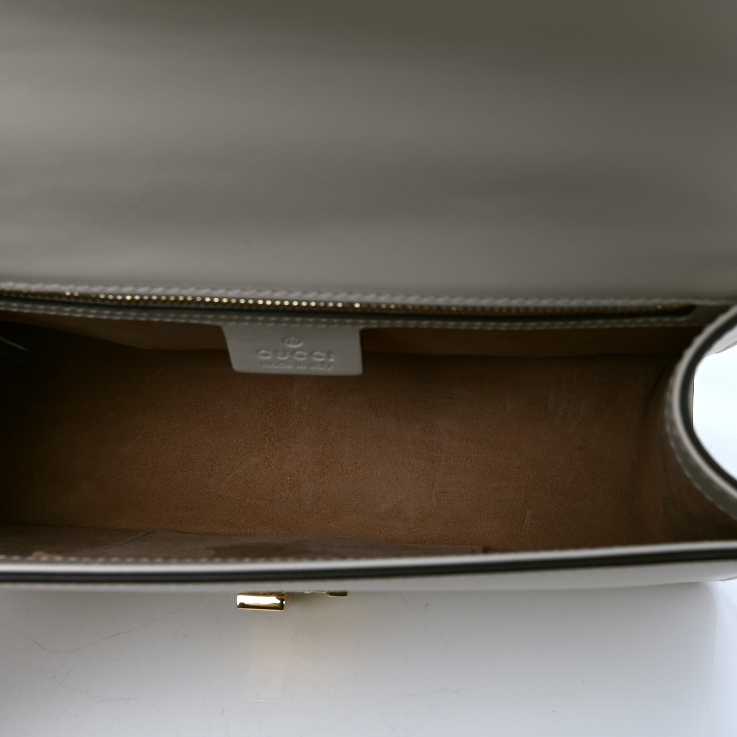Gucci Calfskin Small Sylvie Shoulder Bag Off White 5 of 5