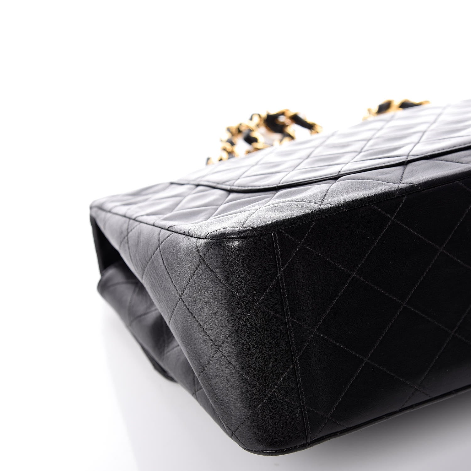Chanel Lambskin Quilted XL Jumbo Single Flap Black 15 of 19