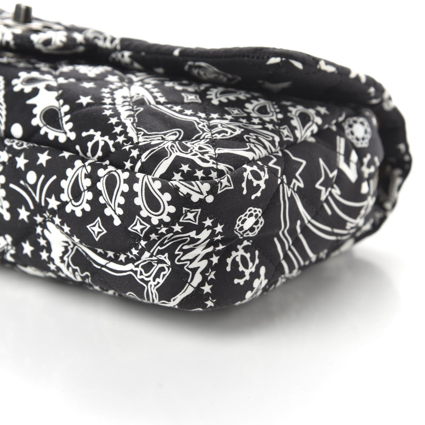 Cotton Quilted Paris Dallas Medium Bandana Flap Blue