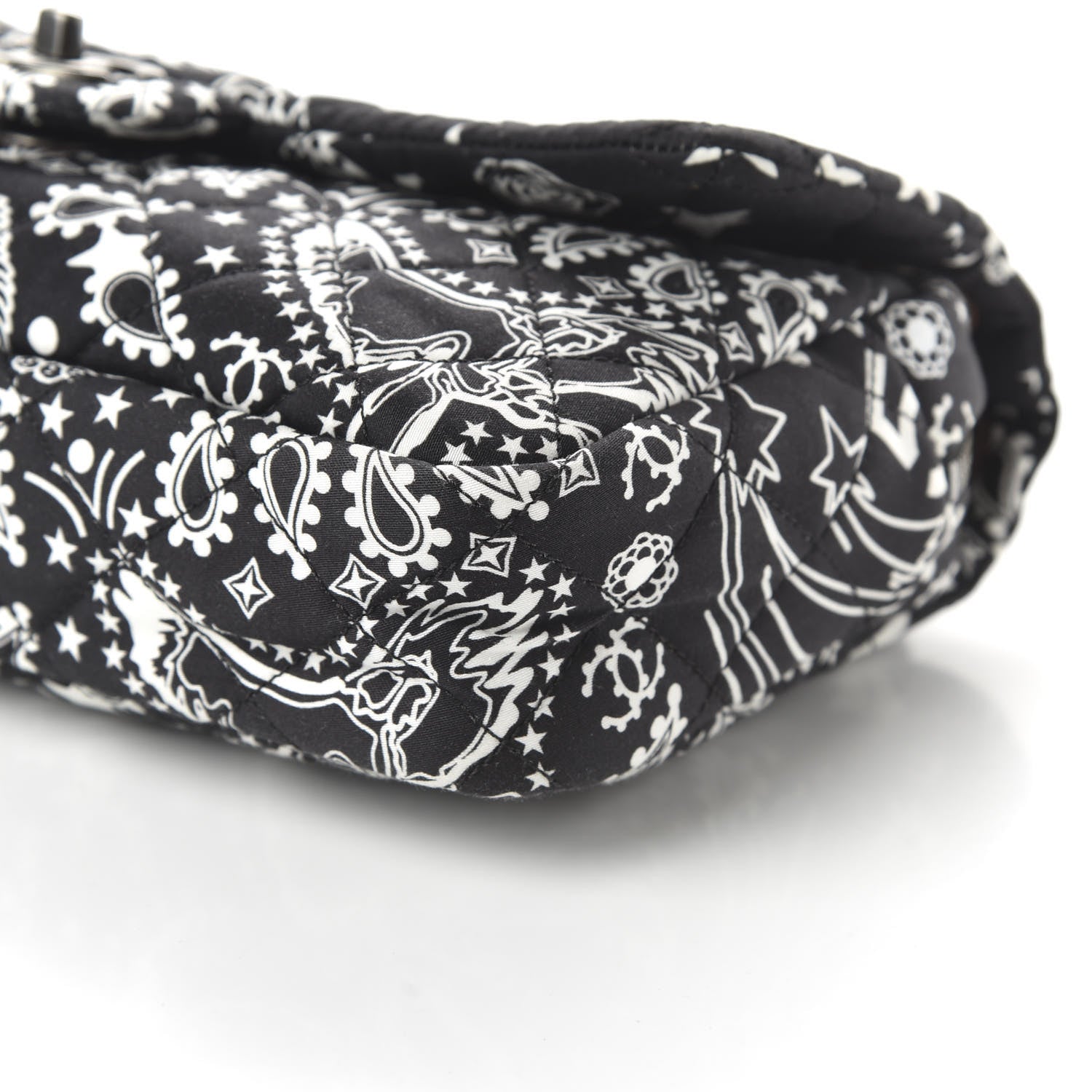 Chanel Cotton Quilted Paris Dallas Medium Bandana Flap Blue 7 of 10