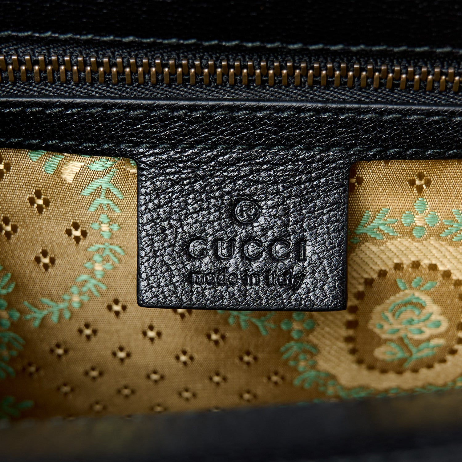 Gucci Calfskin Snakeskin Studded Medium Ottilia Top Handle Bag Black 5 of 11