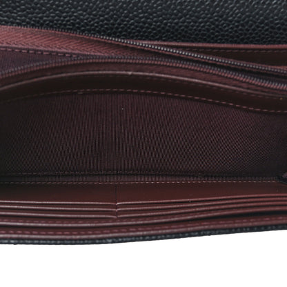 Chanel Caviar Quilted Large Gusset Flap Wallet Black 6 of 9