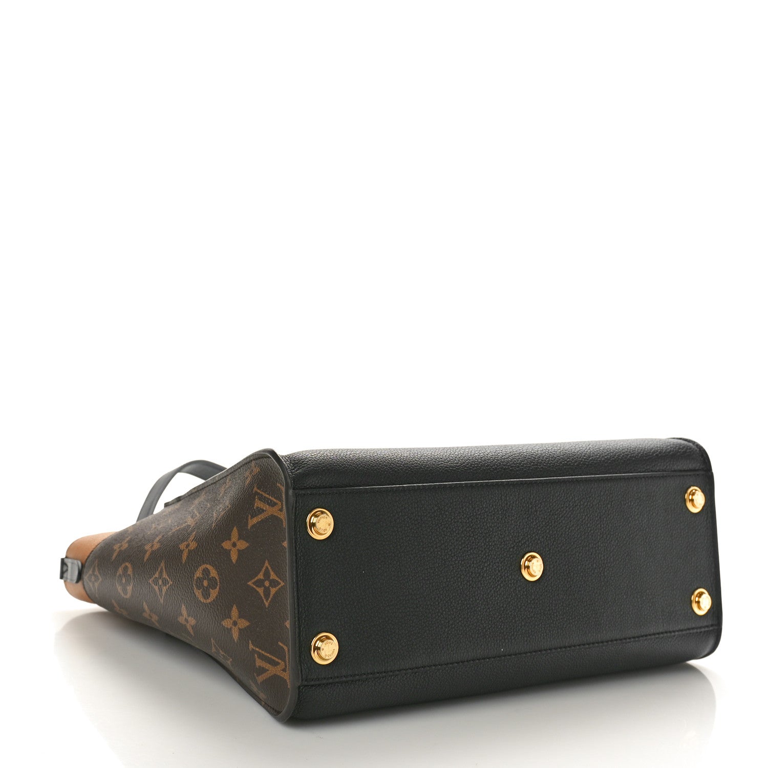 Louis Vuitton Calfskin Monogram On My Side MM Black 4 of 9