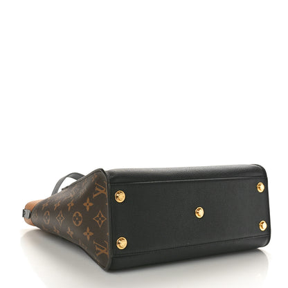 Louis Vuitton Calfskin Monogram On My Side MM Black 4 of 9