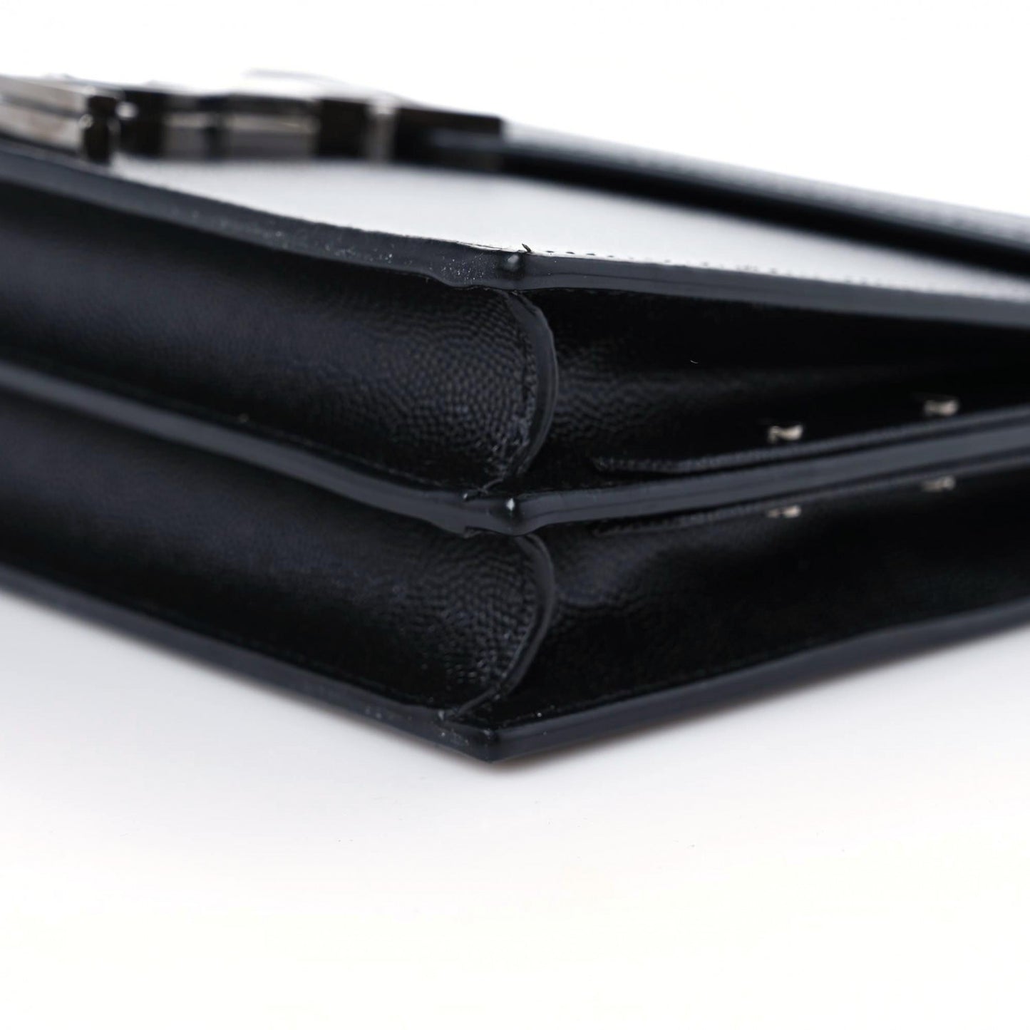 Grain De Poudre Monogram Cassandra Clasp Bag Black