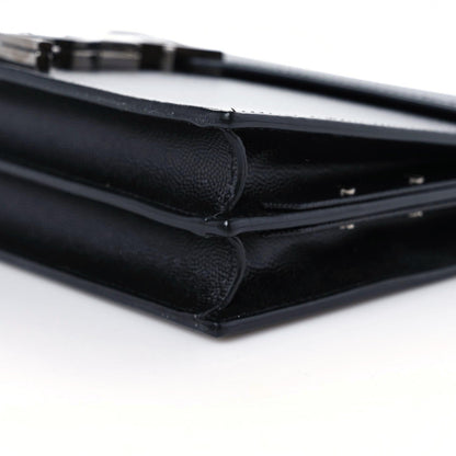Saint Laurent Grain De Poudre Monogram Cassandra Clasp Bag Black 9 of 9