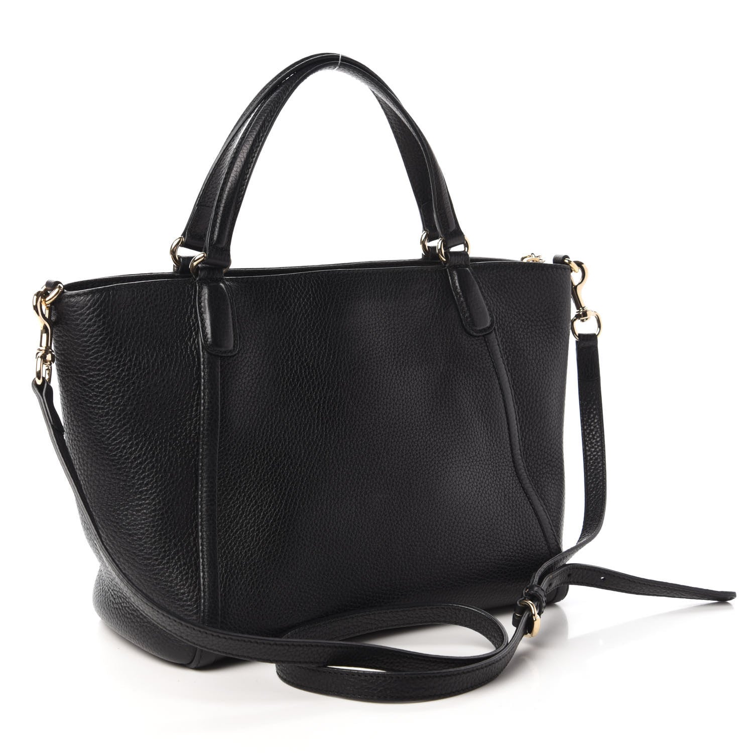 Gucci Pebbled Calfskin Small Soho Top Handle Bag Black 3 of 11