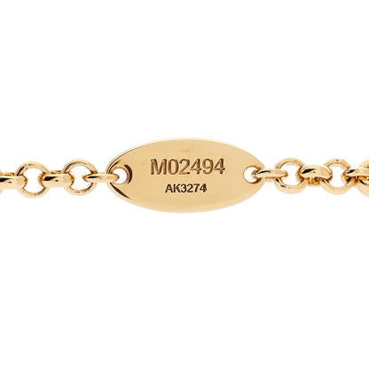 Louis Vuitton Monogram Flower Necklace Gold 6 of 7