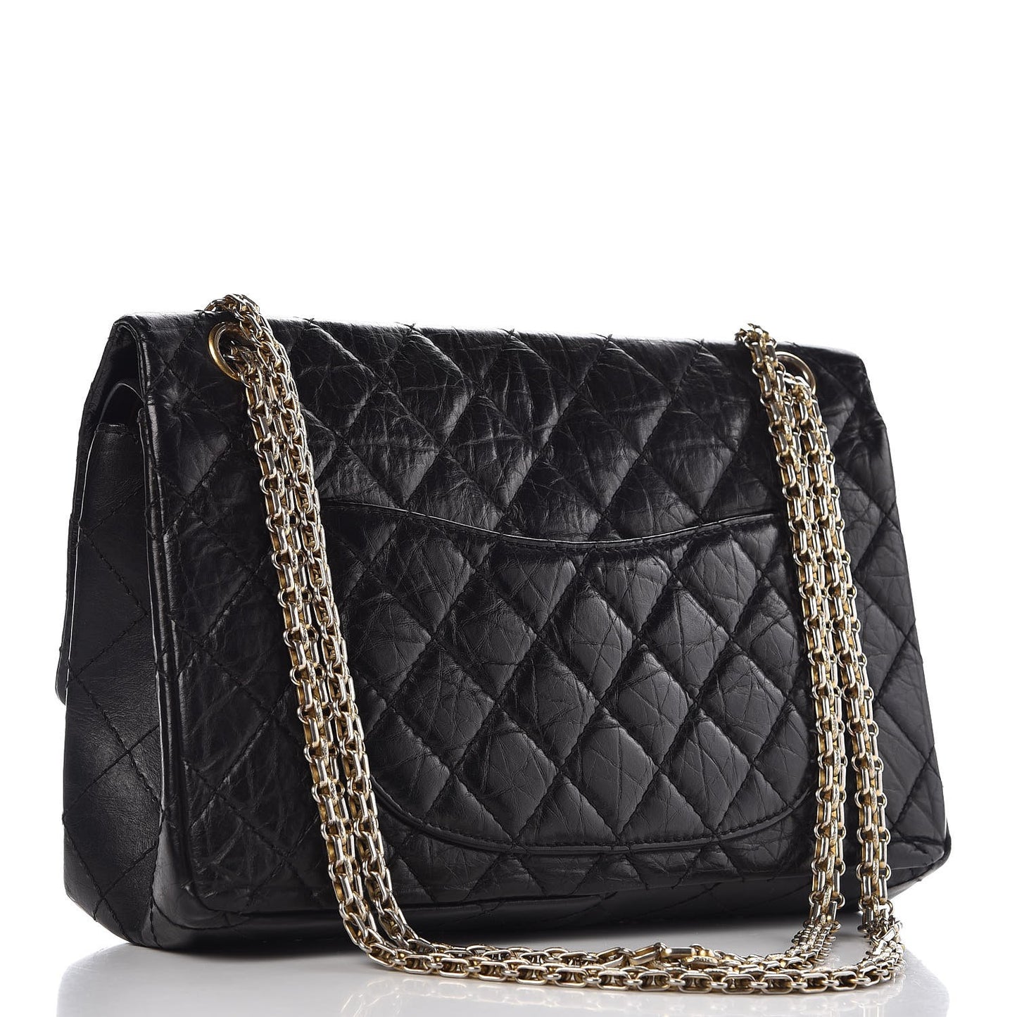 Aged Calfskin Quilted 2.55 Reissue 226 Flap Black