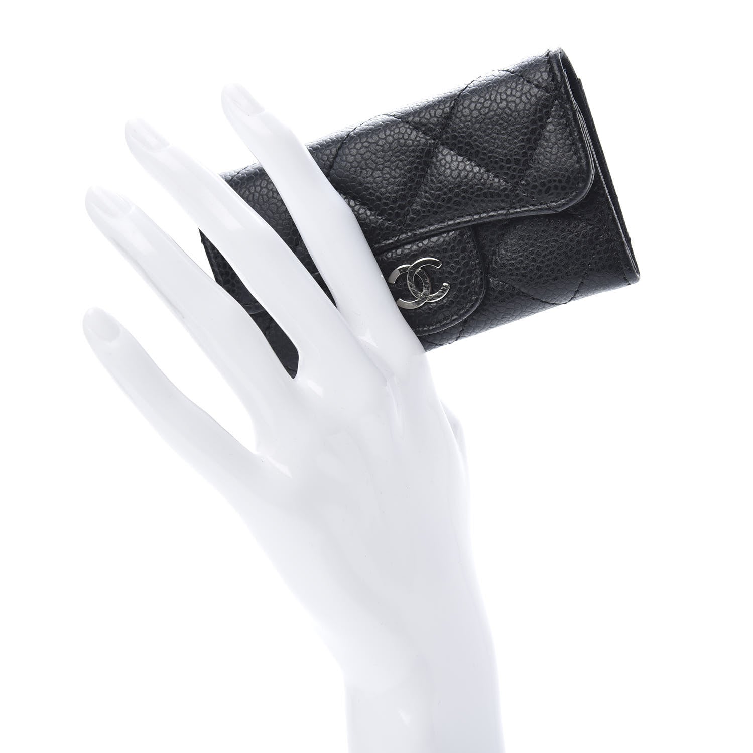 Chanel Caviar Quilted 6 Key Holder Black 2 of 10