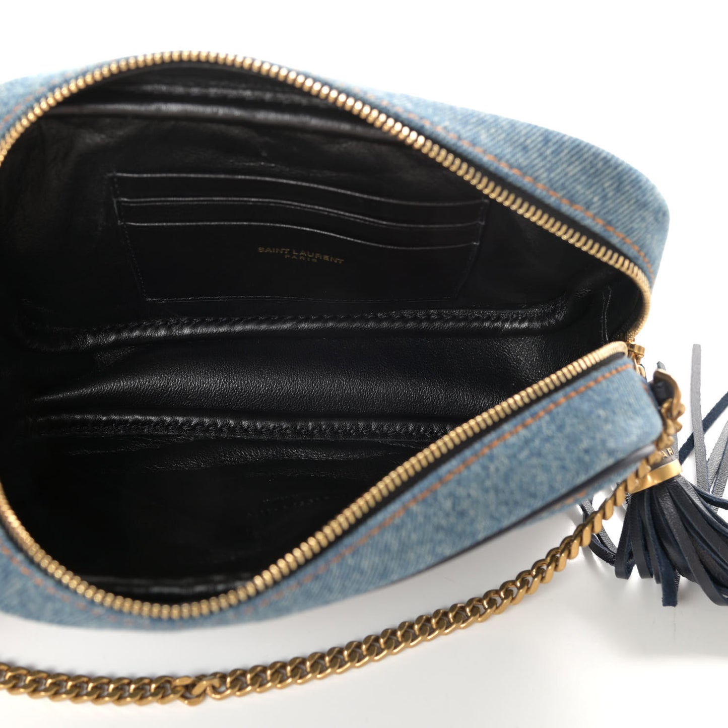 Denim Matelasse Monogram Mini Lou Camera Bag California Blue