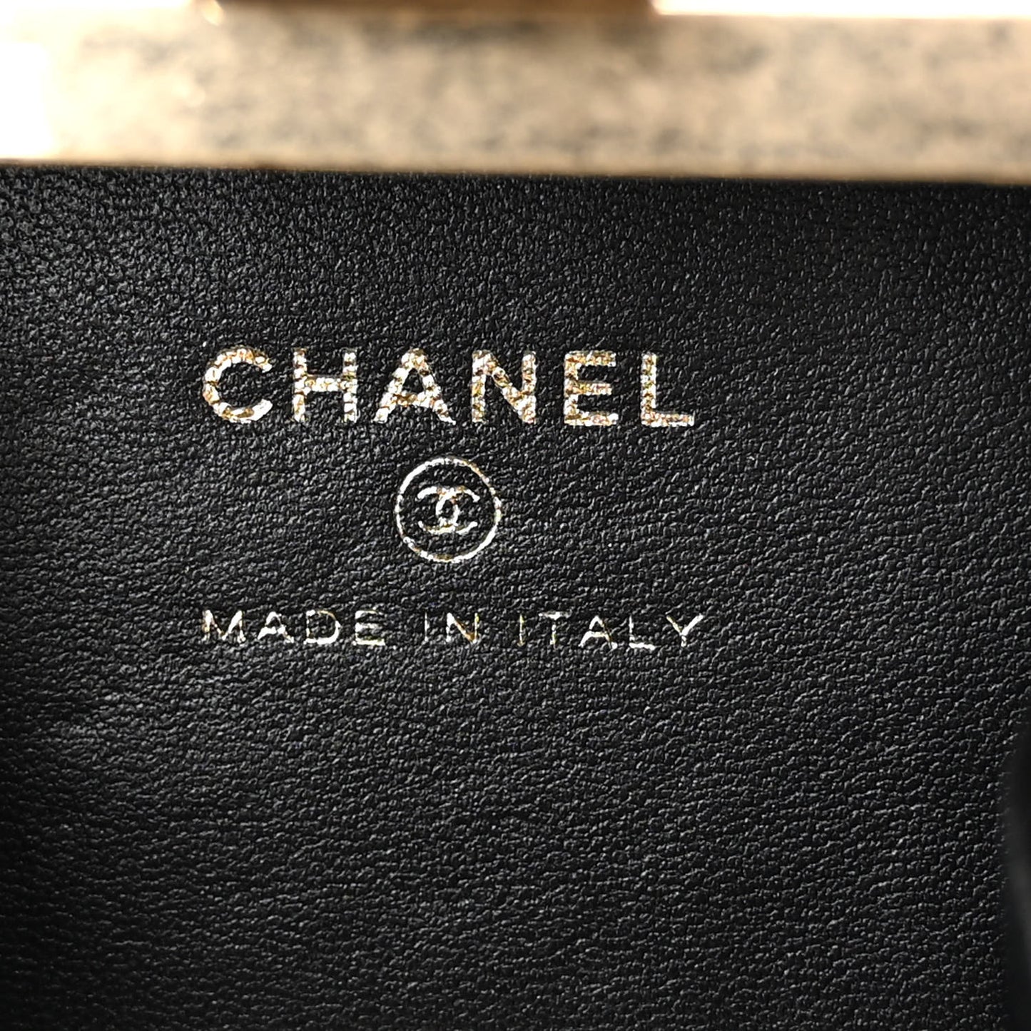 Lambskin Quilted Clutch With Chain Black White