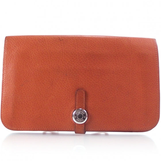 Togo Dogon Compact Wallet Orange