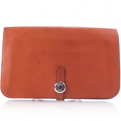 Hermes Togo Dogon Compact Wallet Orange 1 of 9