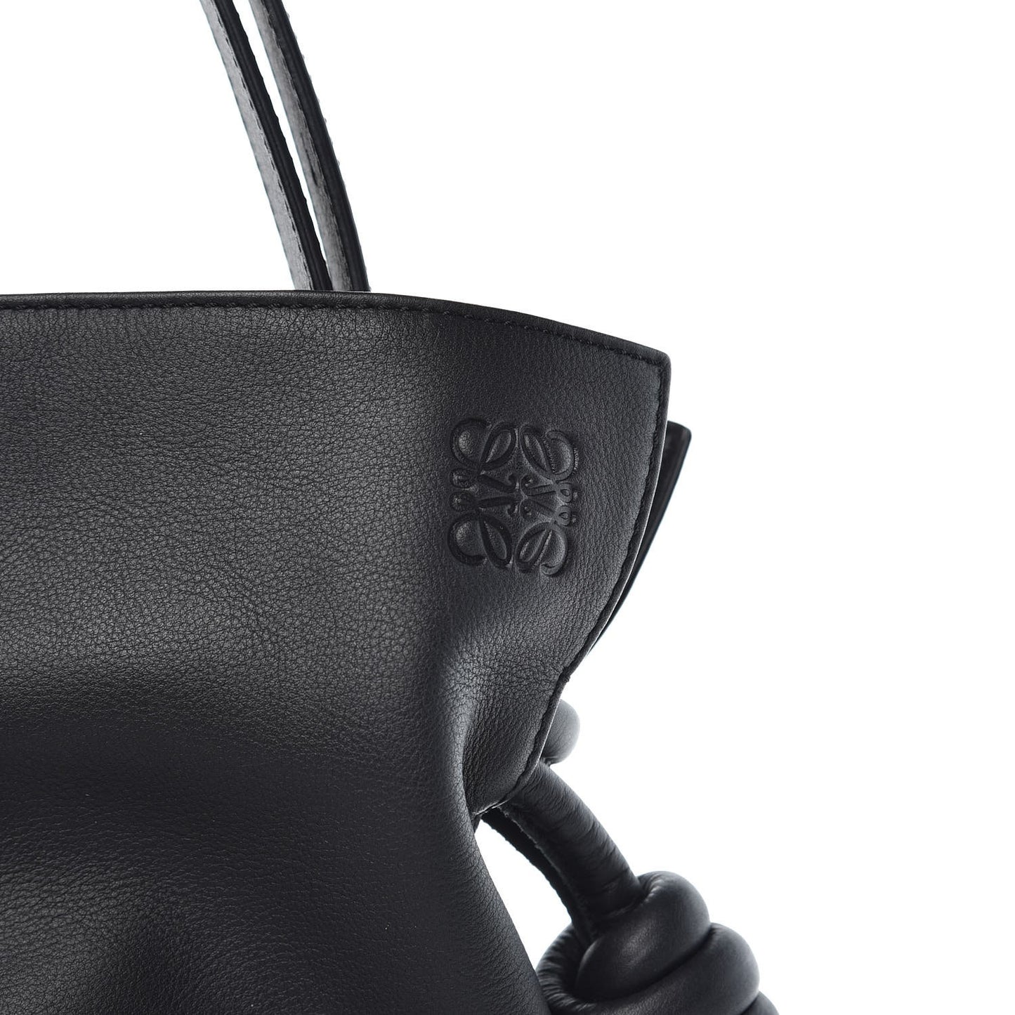 Calfskin Flamenco Knot Bag Black