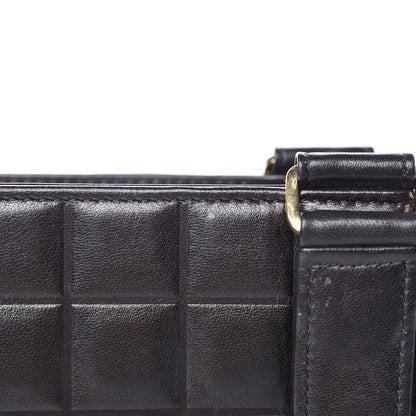 Chanel Lambskin Quilted Chocolate Bar Tote Black 12 of 17