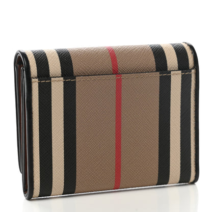 Burberry E-Canvas Icon Stripe Small Folding Wallet Archive Beige 3 of 6