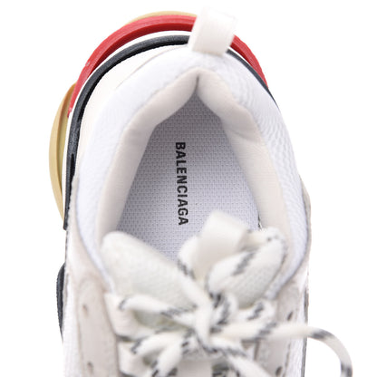 Balenciaga Fabric Mesh Womens Triple S Sneakers 38 Grey Red White 7 of 9