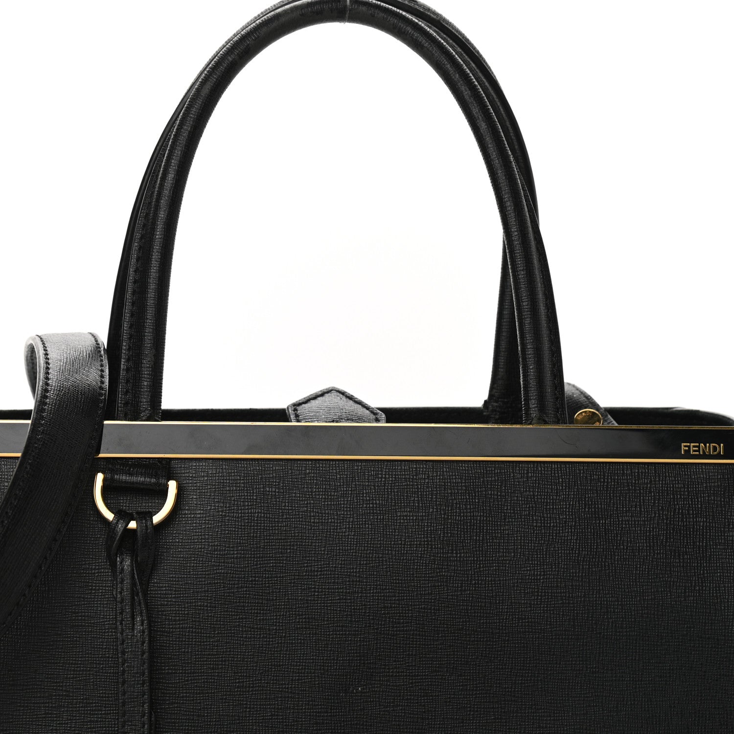 Fendi Vitello Elite Regular 2Jours Tote Black 8 of 12