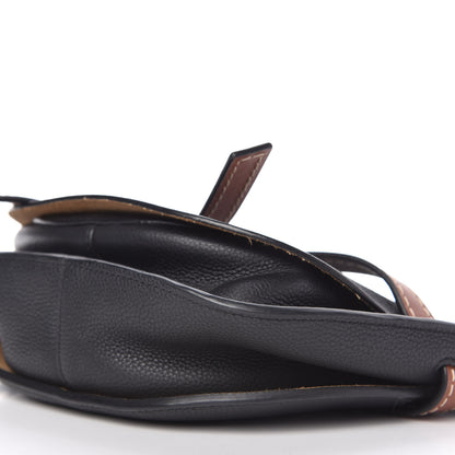 Loewe Grained Calfskin Small Gate Crossbody Bag Pecan Black 7 of 9