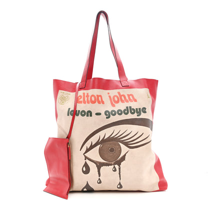 Gucci Calfskin Large Elton John Levon-Goodbye Tote Red 3 of 12