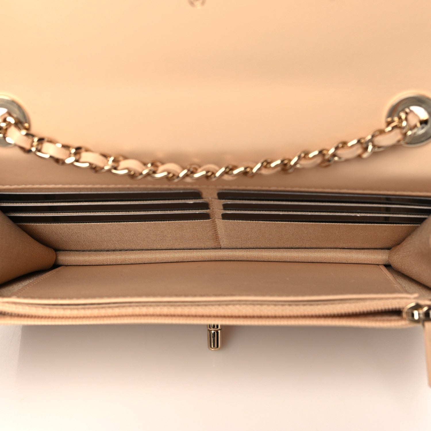 Chanel Lambskin Quilted Trendy CC Wallet On Chain WOC Beige 5 of 11