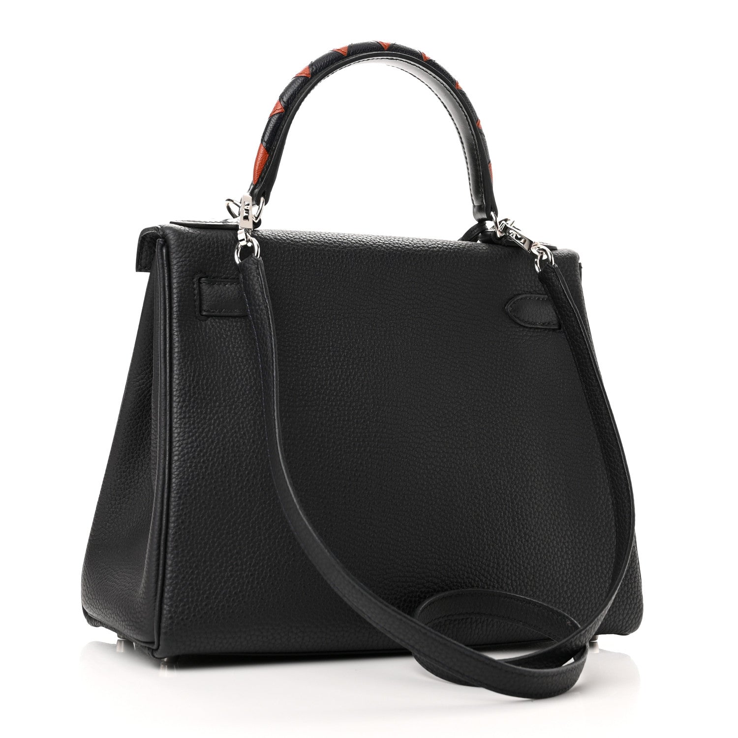 Hermes Togo Au Galop Kelly Retourne 28 Bleu Indigo Black Cuivre 3 of 12