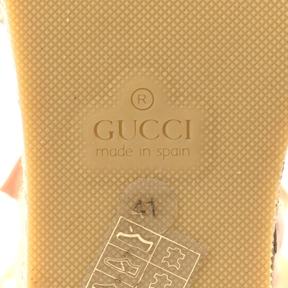 Gucci Nappa Matelasse GG Marmont Ankle Wrap Platform 35/120mm Espadrille Wedges 41 Skin Rose 7 of 8