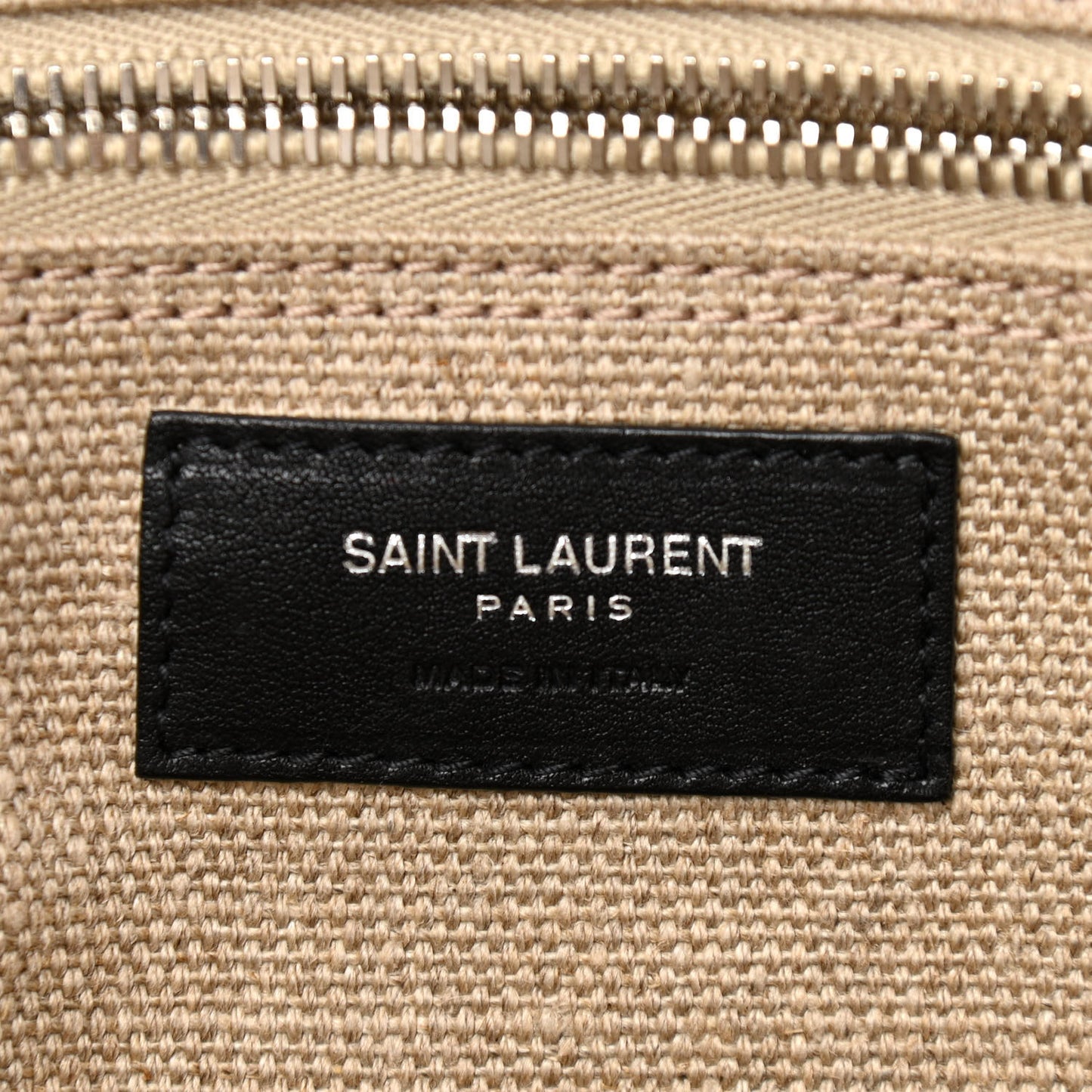 Linen Calfskin Rive Gauche Tote Optic White