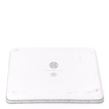 Hermes Porcelain Mosaique Au 24 Sushi Plate Platine 6 of 8