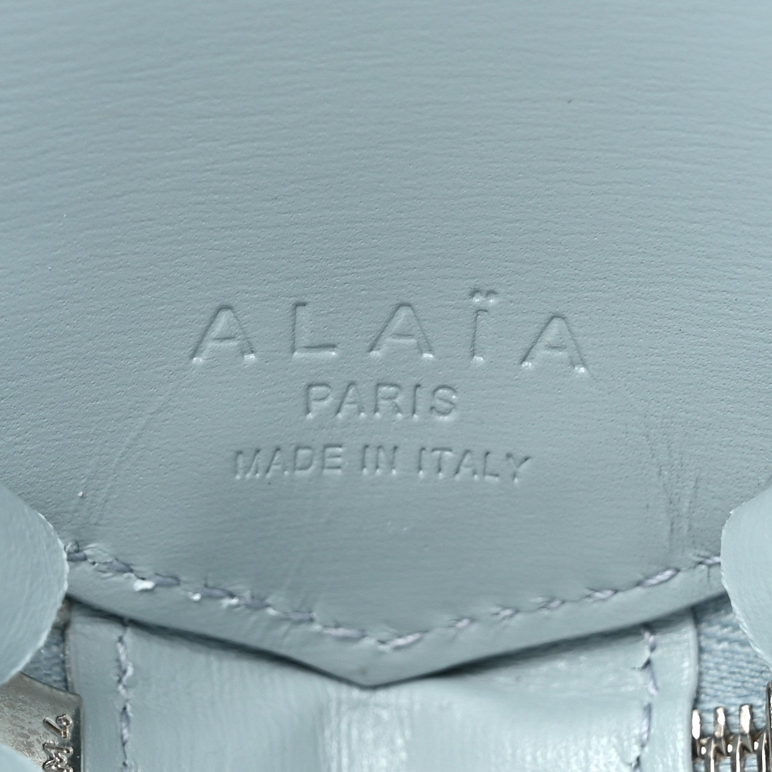 Alaia Calfskin Le Coeur Bag Bleu Delave 6 of 9