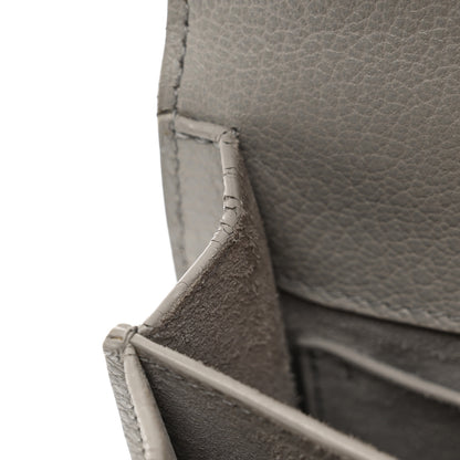 Saint Laurent Grained Calfskin Medium Monogram Sunset Satchel Light Grey 13 of 15