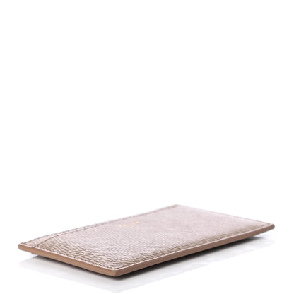 Celine Grained Calfskin Card Holder Light Camel 4 of 8