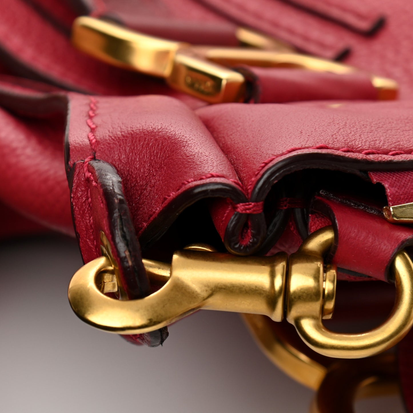 Calfskin Medium Marcie Satchel Acerola
