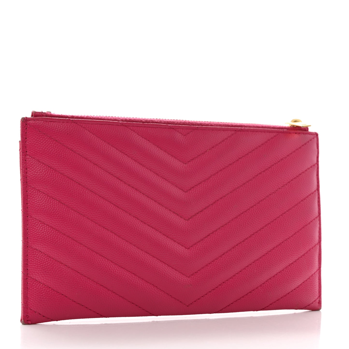Grain De Poudre Chevron Monogram Bill Pouch Fresh Fuxia