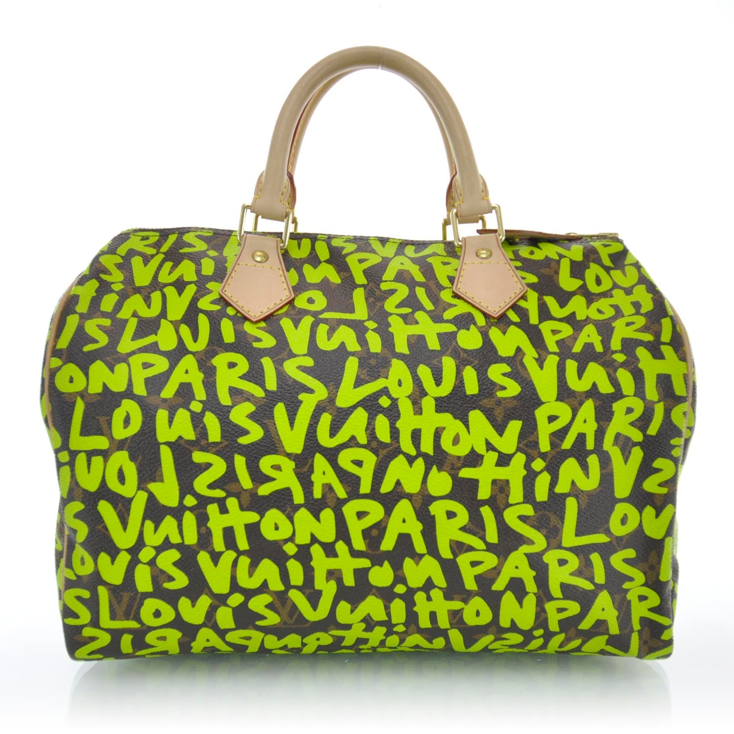 Louis Vuitton Monogram Graffiti Speedy 30 Green 1 of 10
