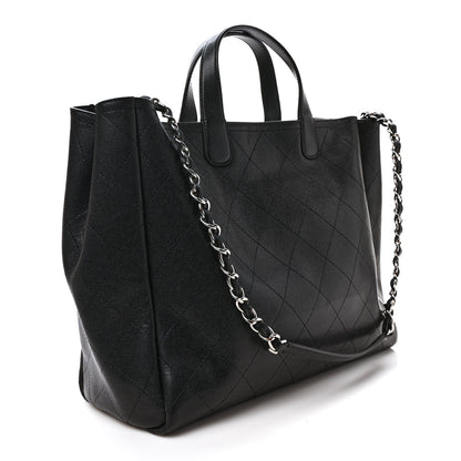 Chanel Caviar Stitched Large Lady Coco Shopping Tote Black 3 of 9