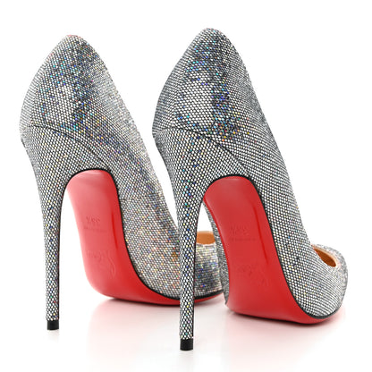 Christian Louboutin Nappa Strass So Kate Pumps 35.5 Silver 4 of 7