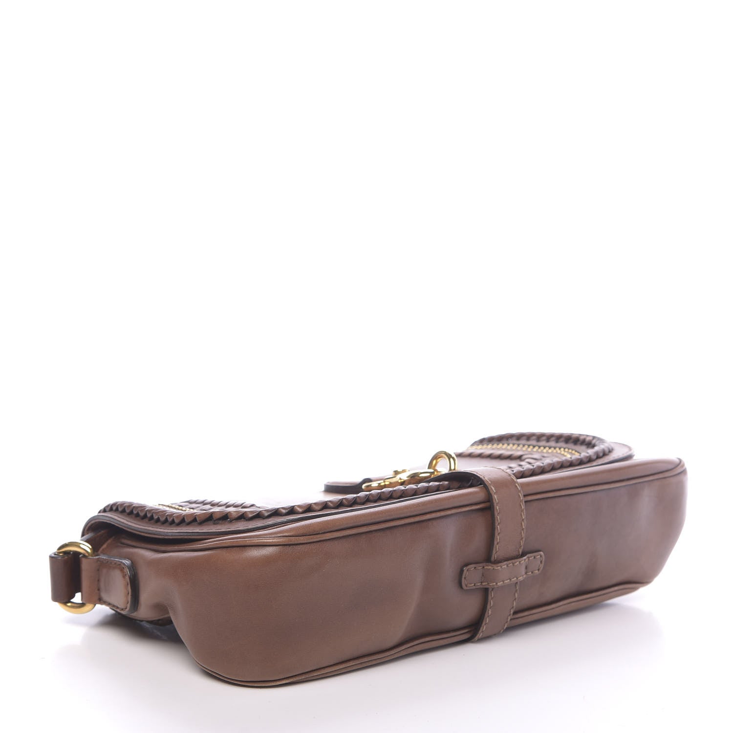 Gucci Calfskin Handmade Medium Flap Shoulder Bag Brown 4 of 15