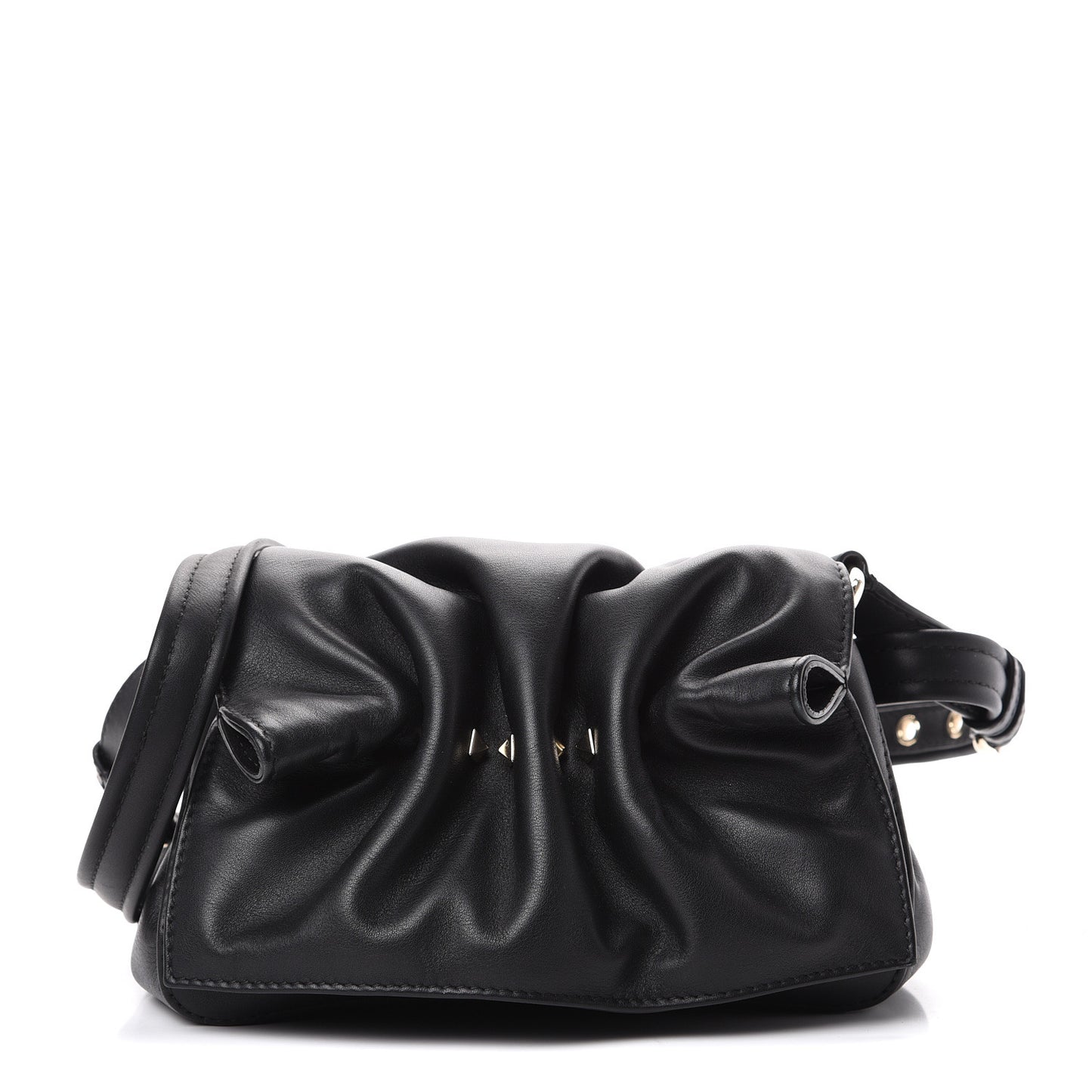 Smooth Calfskin Mini Bloomy Crossbody Bag Black