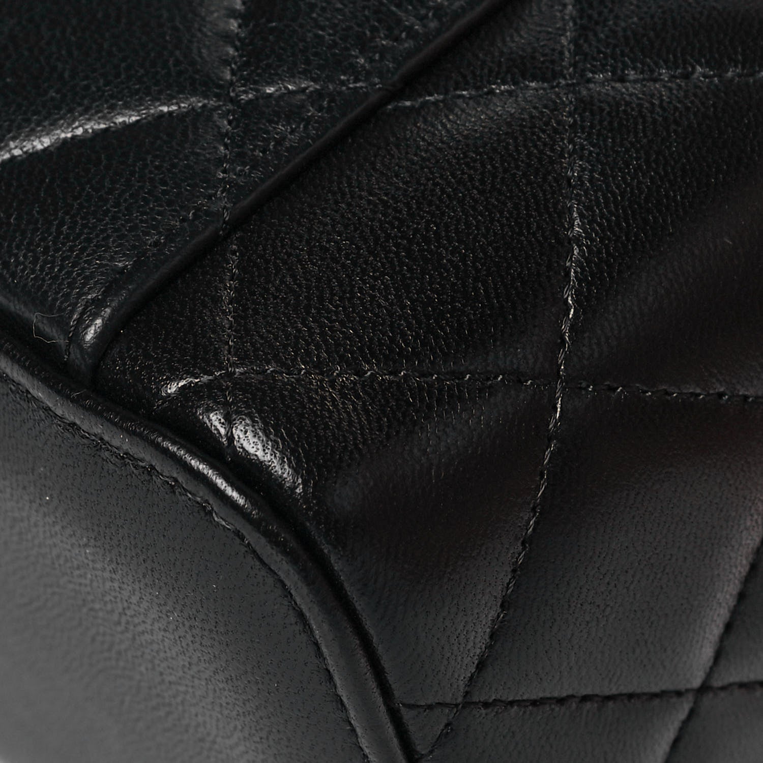 Chanel Lambskin Quilted Small Top Handle Vanity Case With Chain Black 12 of 14