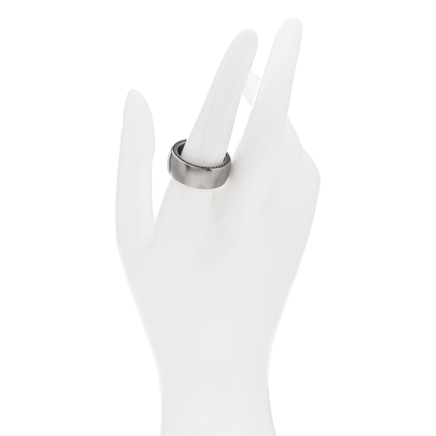 David Yurman Titanium Sterling Silver 9mm Streamline Band Ring 59 8.75 2 of 4