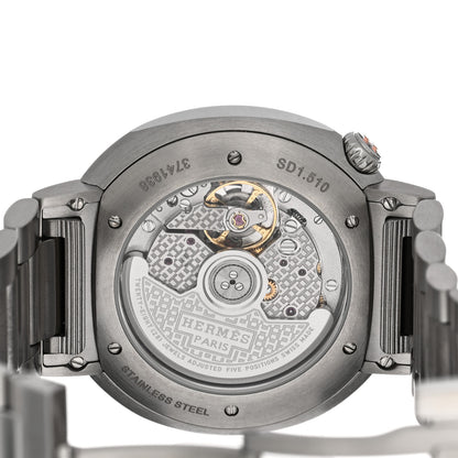 Hermes Stainless Steel 36mm Cut Automatic Watch 4 of 5