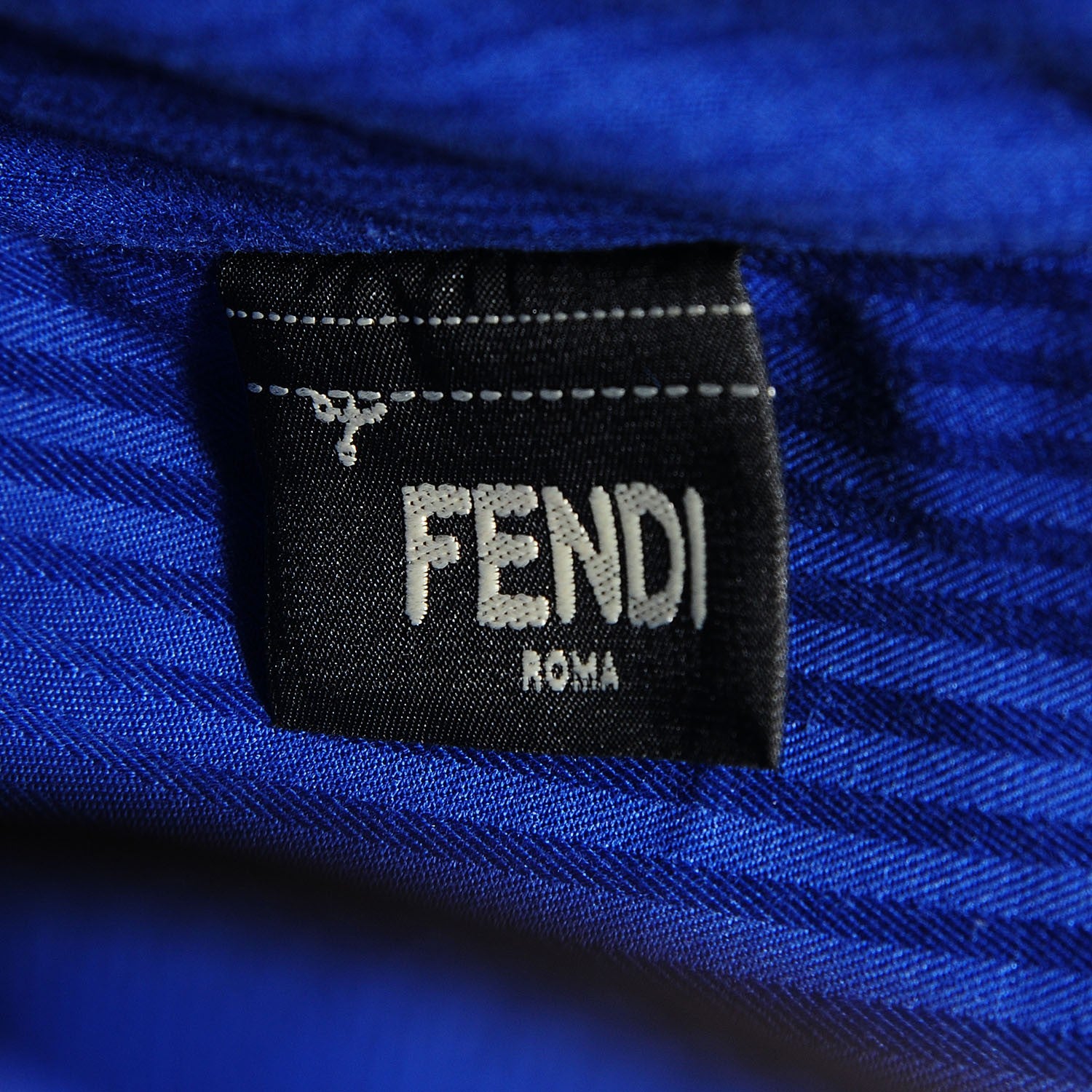 Fendi Vitello Elite Petite 2Jours Tote Blue Neon 7 of 11