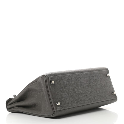 Hermes Taurillon Clemence Kelly Retourne 32 Graphite 4 of 13