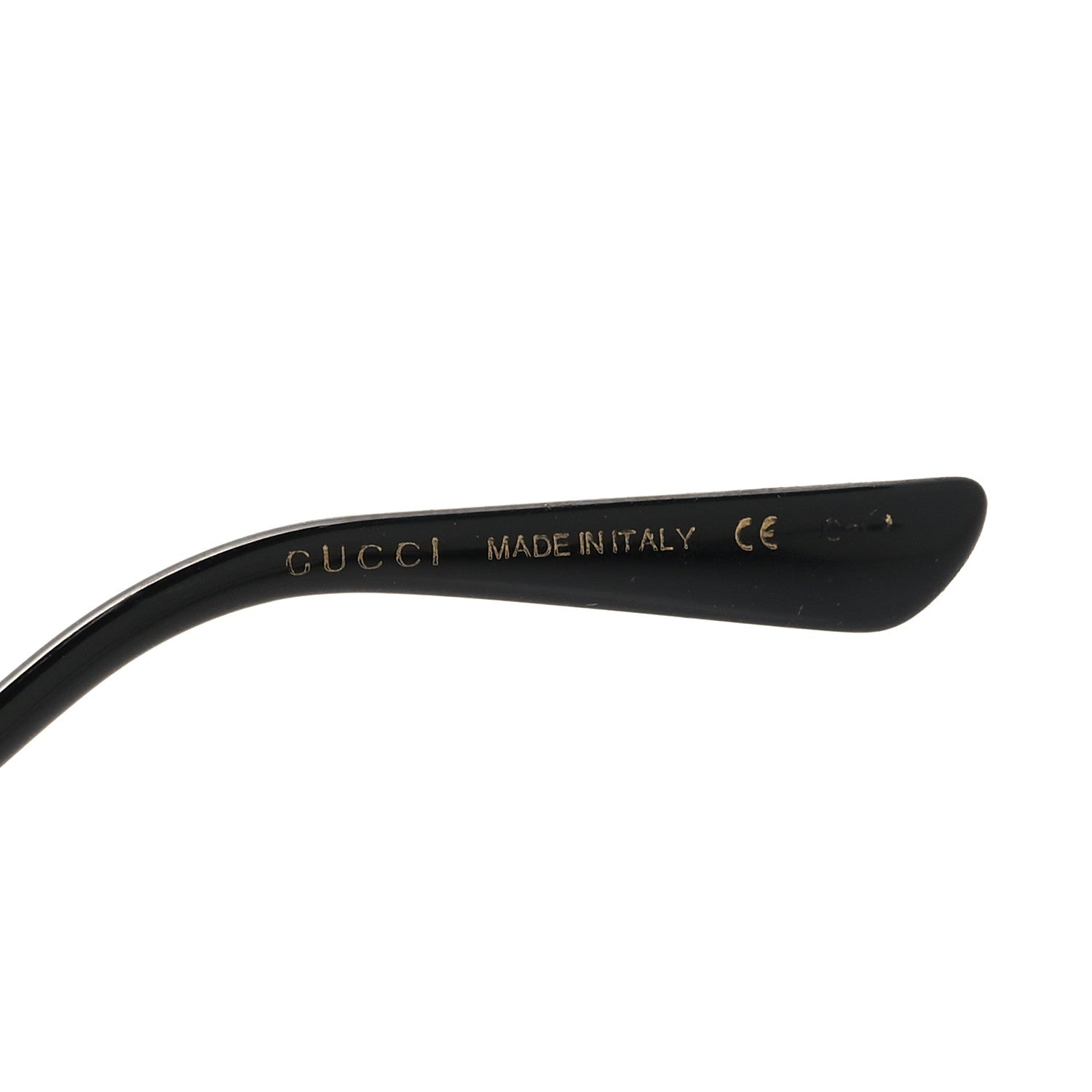 Gucci Metal Crystal Cat Eye Sunglasses GG0046S Gold Grey 5 of 7
